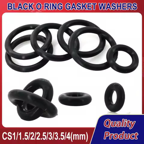 CS1mm 2mm 3mm 4mm Black O Ring Gasket Washers VMQ Food Grade O-ring Silicon Insulated Sealing Ring T