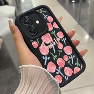 Case For OPPO A3 4G A3 Pro 5G A3X 4G A3X 5G A40 A60 5G Three-Color Flower Phone Silicone Shockproof