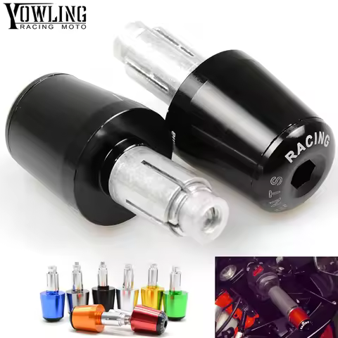 8 colors for option 22mm Universal Handlebars Grips counterweight For Kawasaki ninja zx6r zx9r zx12r