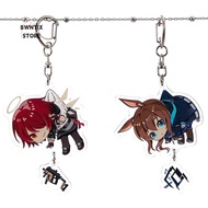 BWNTIX การ์ตูน น่ารักค่ะ Lappland จี้ห้อยกระเป๋า Llaveros Silverash พวงกุญแจอะคริลิค ที่ใส่กุญแจ พวง