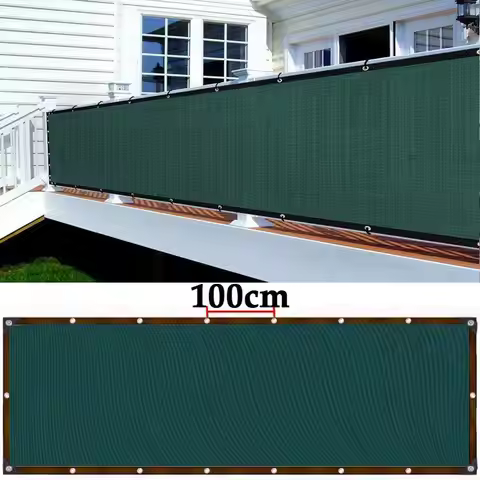 Balcony Privacy Screen Fence Netting 0.6/0.8/0.9/1.2/1.5m Height Patio Railing Fencing Cover UV-Resi