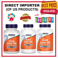 NOW Foods Cod Liver Oil extra Strength 650mg / 1000mg II  90 / 180 / 250 Softgels