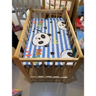 wooden crib with uratex foam