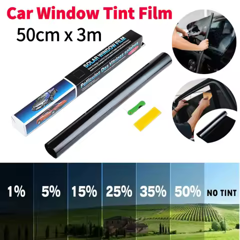 Car Window Tint Film 1/5/15/25/35/50 Percent Black Car Window Foils Tinting Film Glass Summer UV Pro