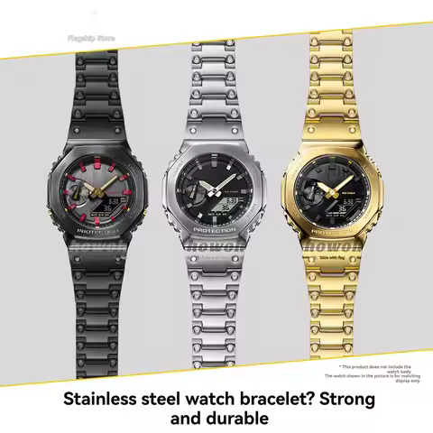 GM-2100 Stainless Steel Bracelet For Casio G-SHOCK Metal Octagonal GBM-2100/GM-2100 Modified Steel S