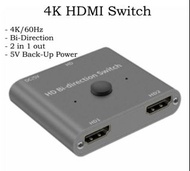 4K HDMI Switch, Bi-Directional, 雙向, HDMI 2.0切換器