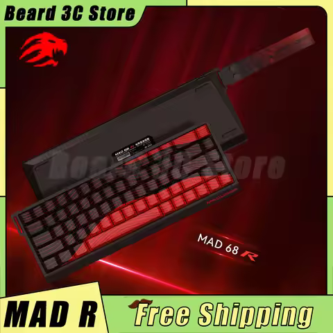FGG MADCATZ MAD 60/68HE/R Magnetic Switch Keyboard Wired Gaming Keyboard Rapid Trigger Custom Madlio