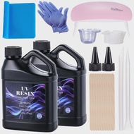 เรซิ่น UV 500 กรัม - ชุดเรซิ่น UV ชนิดแข็งใสพิเศษแบบปรับปรุงใหม่สำหรับงานฝีมือและเครื่องประดับ แห้งเ