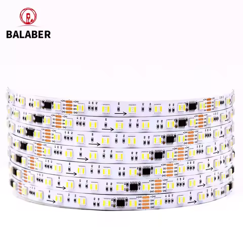 WS2805 Pixels LED Strip Light RGBCCT 5 in 1 Addressable Led Lights Dual Signal RGB WW CW 3000K-6500K