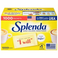 Splenda Zero Calorie Sweetener Diet Sugar 1000 counts packs