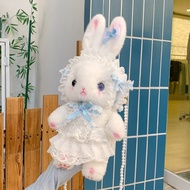 Lolita Lolita Lolita Lolita Rabbit Pearl Chain Doll Bag 2025 Bow Cute Girl Plush Bag 11.6