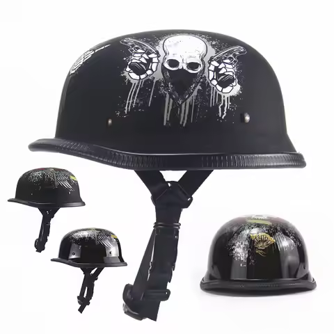Half Helmet Motorcycle Helmet Electric Vehicle Bike Riding ABS Protection Helmets Skeleton Racing Of