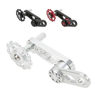 Newlanrode Rear Derailleur Chain Guide  Bearing Shaft Aluminum Alloy Single Speed Chain Tensioner Lightweight Fashionable Appearance for Single Speed Folding Bikes