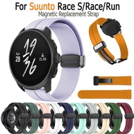Rubber Magnetic Strap compatible for Suunto Race S/Race/Run Silicone Loop strap for suunto run/race 