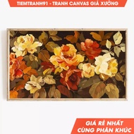 Tranh treo tường Frame Tv Art Fall Florals Autumn Flower Tv Moody Dark Fall Tv Art Background tặng k