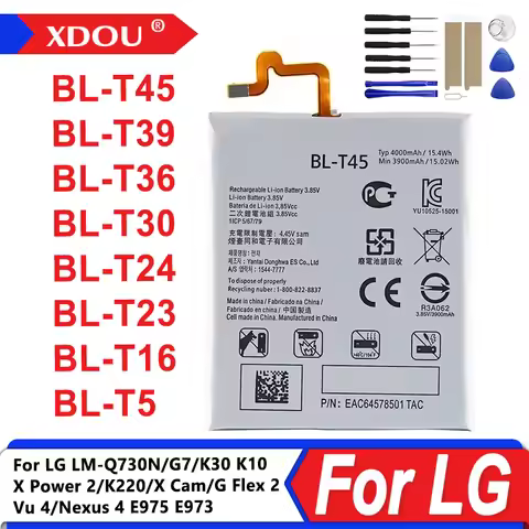 Original BL-T45 BL-T39 BL-T36 BL-T30 BL-T24 BL-T23 BL-T16 BL-T5 Replacement Battery For LG LM-Q730N/