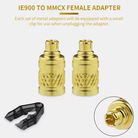 OKCSC HIFI Earphone Connecter for MMCX Female to IE900 Male Adapter for SENNHEISER IE200/IE300/IE600
