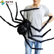SUYO Decoration Large Black Spiders, Simulation Tricky Halloween Giant Realistic Spider,  Plush Soft