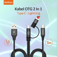Bonkyo OTG sound card Adaptor 2-in-1 Apple-Type-c live cable for apple type-c adapter android live a