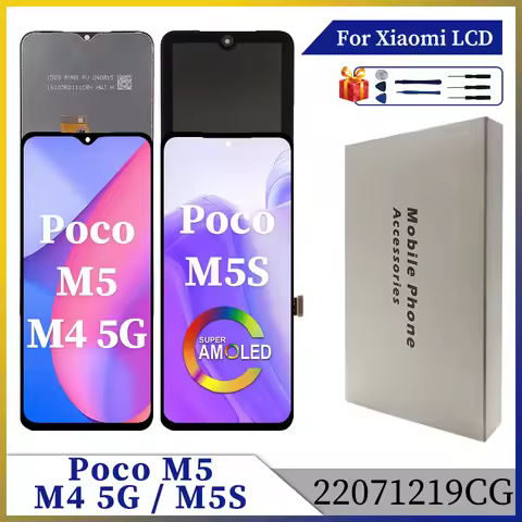 For Xiaomi Poco M5 LCD M4 5G Display Touch Screen For Xiaomi Poco M5S LCD 22041219PG Digitizer Assem