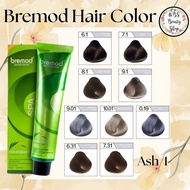 Bremod Hair Color Dye 100ml Ash Grey Hair Dye Grey Ash 6/1 7/1 8/1 9/1 9/01 10/01 0/19 6/31 7/31