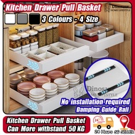 🇸🇬 ReadyStock - Kitchen Pull out drawer Basket Cabinet Double Layer Bowl and Dish Cabinet / pull out basket / pull out tray for kitchen cabinet / kitchen drawer organiser