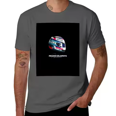 Franco Colapinto (F1 2024 Helmet) T-Shirt Vintage Print Crew Neck Tee