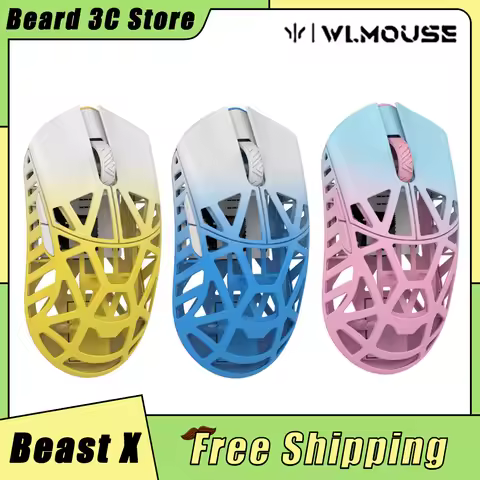 Wanling WLmouse Beast X Wireless Mouse Magnesium Alloy Two Mode PAW3395 Sensor Nordic 52840 Chip FPS