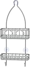 Simple Houseware Bathroom Hanging Shower Head Caddy Organizer, Silver (22 x 10.2 x 4.2 inches)