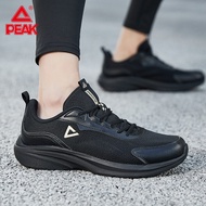 Peak Men's Shoes Summer Mesh Sneaker Men's Official Light Running Shoes Black Flagship Store Casual 