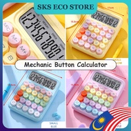 Mechanical Calculator 12 Digits Desktop Calculator Cute Large LCD Display Candy Color Big Button Kal