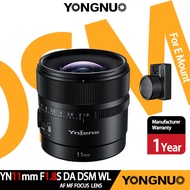 YONGNUO Ynlens 11mm Sony E Mount APS-C Frame YN11mm F1.8S DA DSM WL Wide-angle Len Large Aperture MF