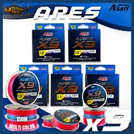 ASARI ARES X9 PE Braided Mainline 150M 300M / 9 Braids Mainline / Smooth & Tough Braided Mainline / 
