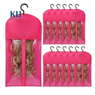 12PCS Wig Holder Wig Storage Wig Bags Storage with Hanger Hair Extension Holder Wig Holder for Hair 