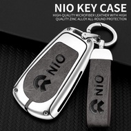 Zinc Alloy Leather Car Key Case Cover Shell For Weilai NIO ES6 ES8 EC6 ET7