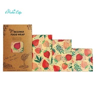 ∆≈∆1Set Reusable Beeswax Cloth Food Fresh Bag Lid Bees Wax Wrap