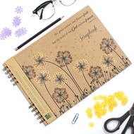 Scrapbook Kraft with Real Pressed Flower Artwork - DANDELION (20 Leaves)