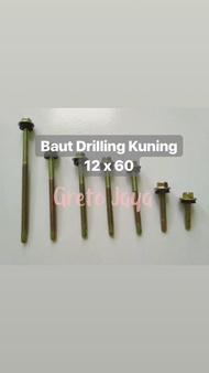 (12x60) Baut Drilling Kuning 6cm Screw SDS Roofing Galvalum 12 x 60