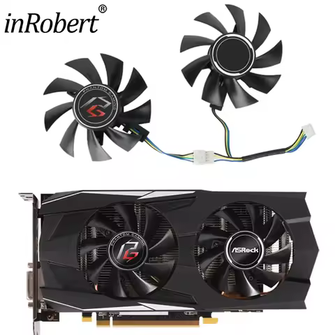 75mm FD8015U12D RX580 RX570 Video Card Fan Replacement For ASrock RX 570 580 Phantom Gaming Graphics