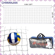 [chiwanji4x] Nylon Volleyball Net Replacement with Storage Bag Volley Ball Net Handball Netting for 
