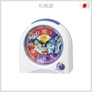 Seiko Clock alarm clock, table clock, featuring Pocket Monster character, white, 115×115×55mm, CQ425W
