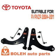 COMBO SET TOYOTA AVANZA F601 F602 , FRONT LOWER ARM , ABSORBER LINK , STABILIZER BUSH