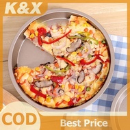 K&X 10/9/8/7/6 Inch Non-stick Baking Mold Air Fryer Pot Round Tray Pan Roasting Pizza Cake Basket Ba