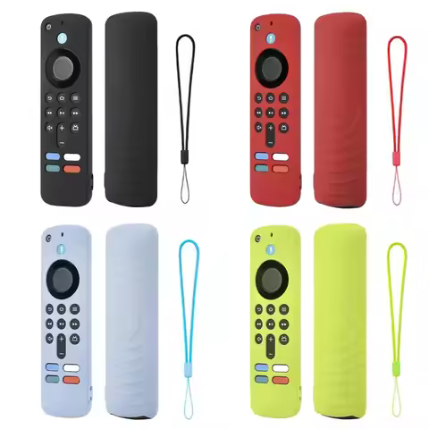 Silicone Protective Case Shockproof with Lanyard Soft Shell Protector Remote Control Sleeve for Amaz