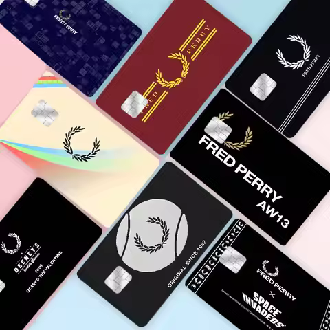 FRED PERRY 2024 Anime Anime Young Creidt Card Debit Card Sticker Film Case Front Tape for Small Big