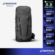 Decathlon Men'S Trekking Backpack For Men-Black/Grey 70L Hiking Backpack Waterproof