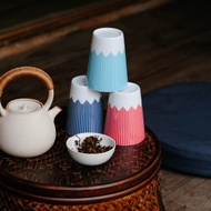 富士山陶瓷杯子 (高款) 水蓝色