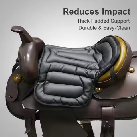 Horse Riding Seat Cushion, Artificial Leather Soft Equestrian Seat Cushion, Western Long Seat Cushio