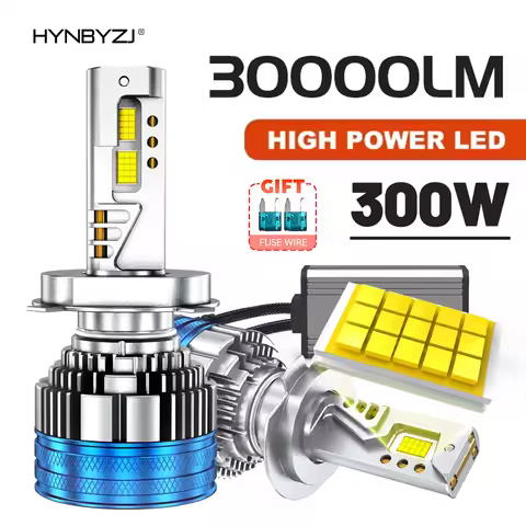 HYNBYZJ 30000LM H7 H4 LED Headlights Canbus H1 H8 H11 HB3 HB4 H1R2 9005 9006 9012 6000K Car Headligh