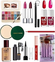 G4U Makeup kit Set With Lipstick, Eyeshadow, Compact, Foundation, Makeup Brushes ETC, Makeup Giftset